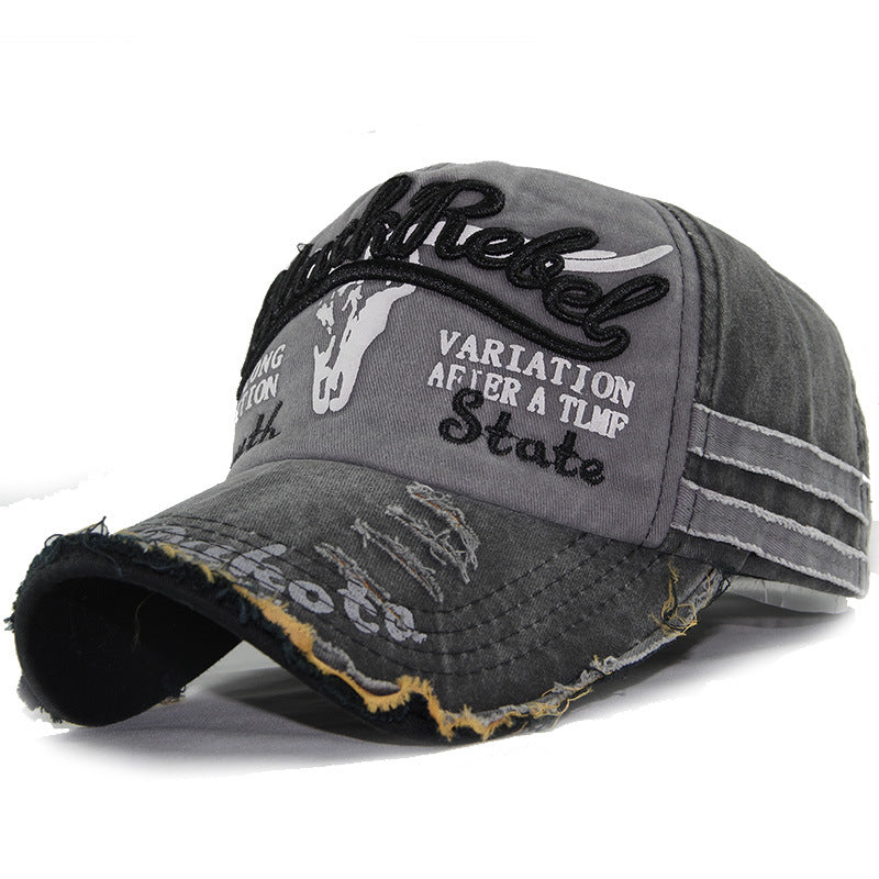 Wholesale Used Ox Head, Washed and Edged New Cotton Baseball Cap